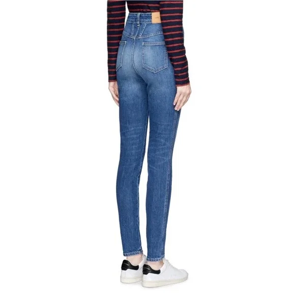 CLOSED Broken Heart High Rise Skinny Jeans Medium Wash sz 26 - Picture 8 of 8